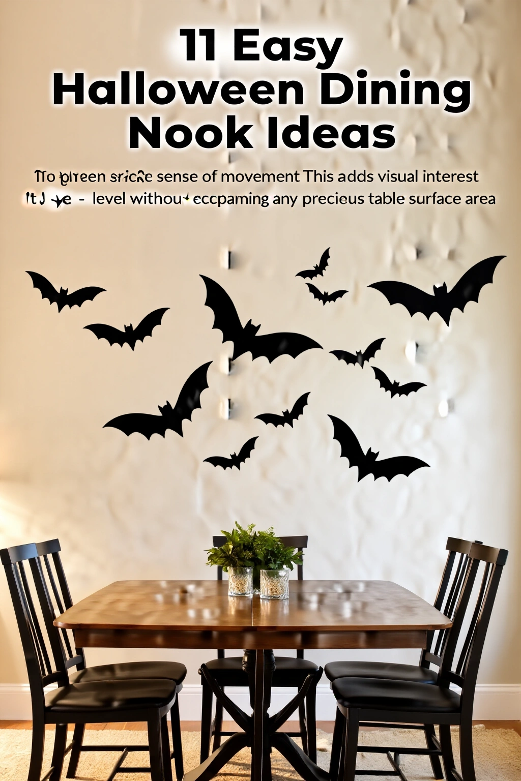 AI-created concept showing floating bat wall decals