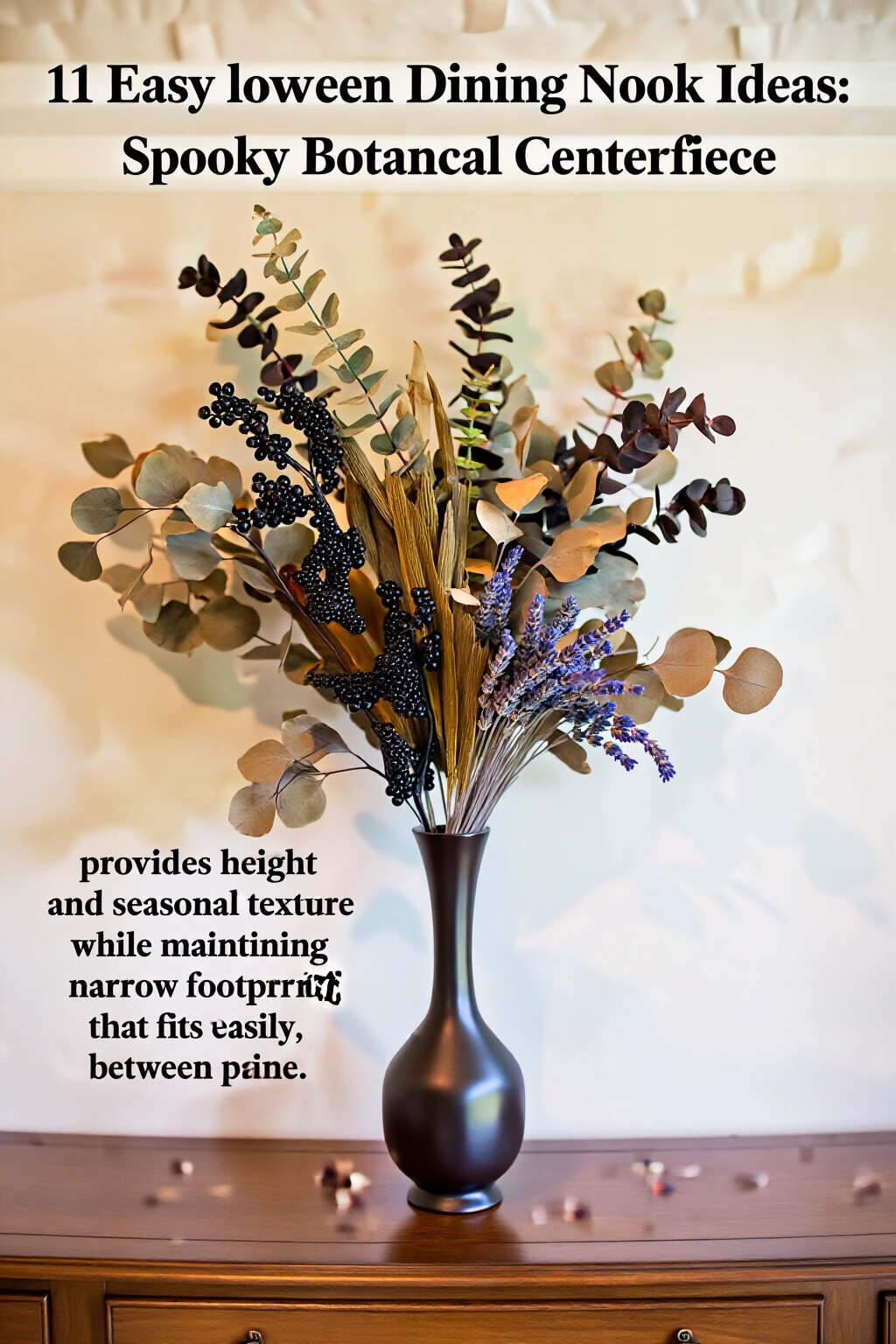 AI-created concept showing spooky botanical centerpiece