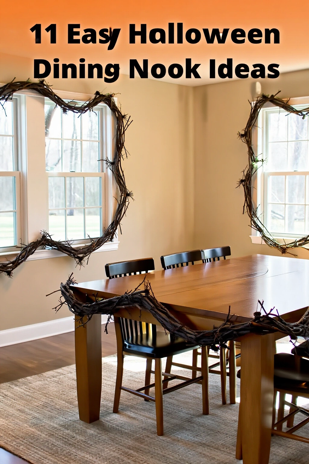 AI-created concept showing twig and vine garland