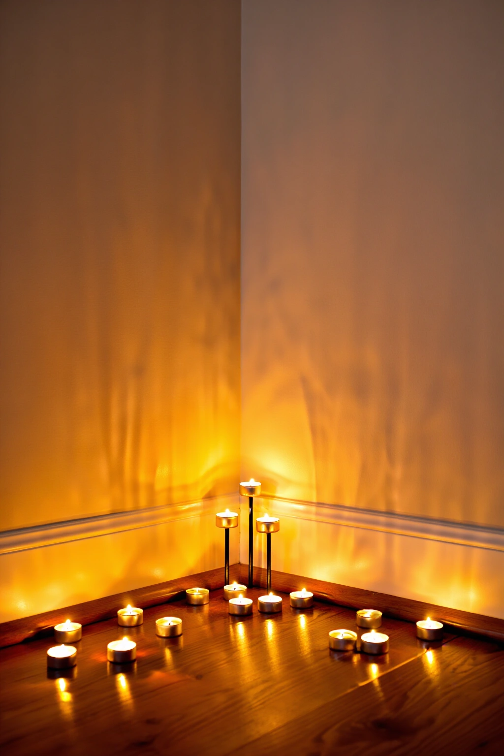 AI-created concept showing subtle led candlelight