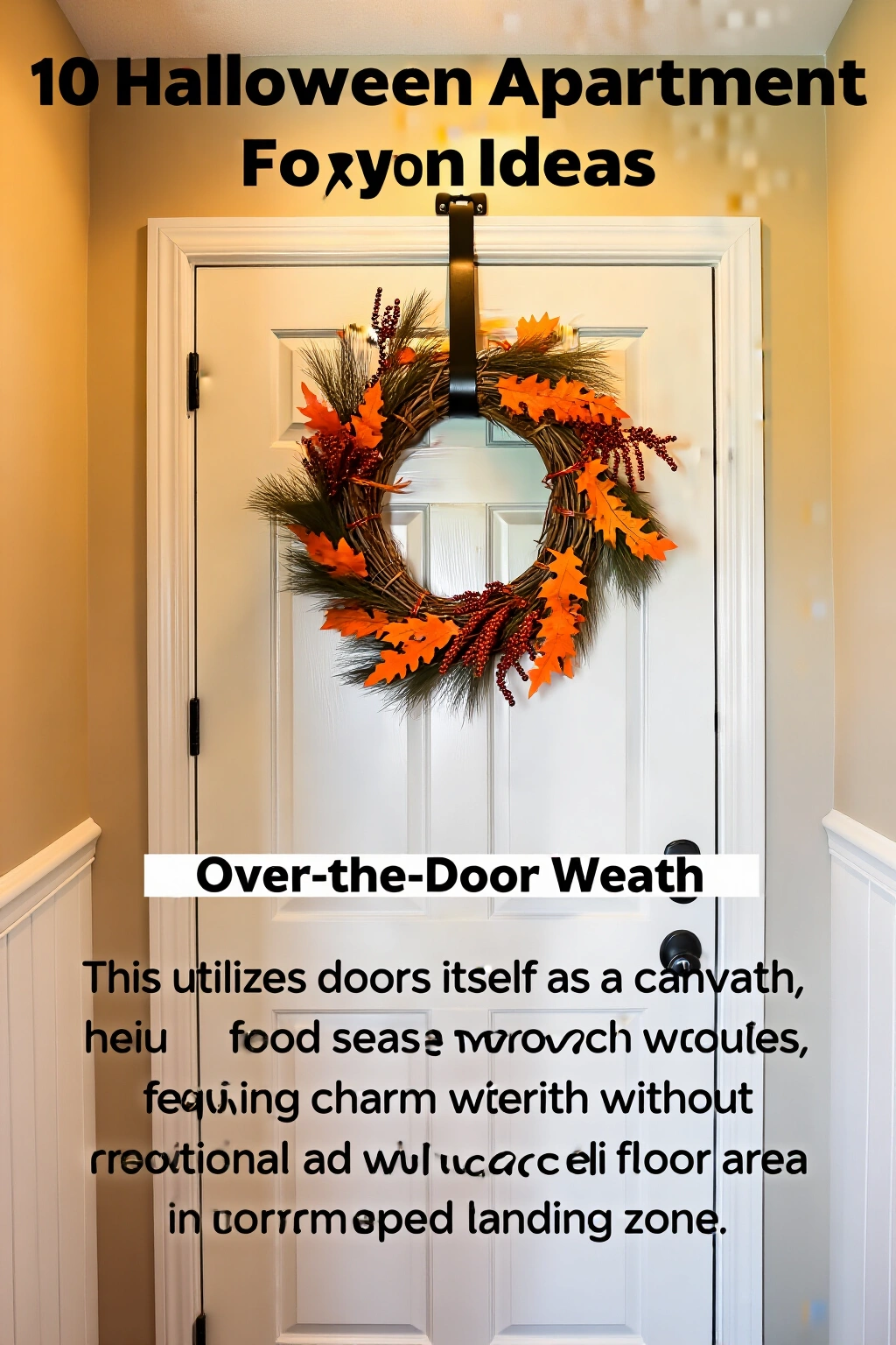 AI-created concept showing over-the-door wreath