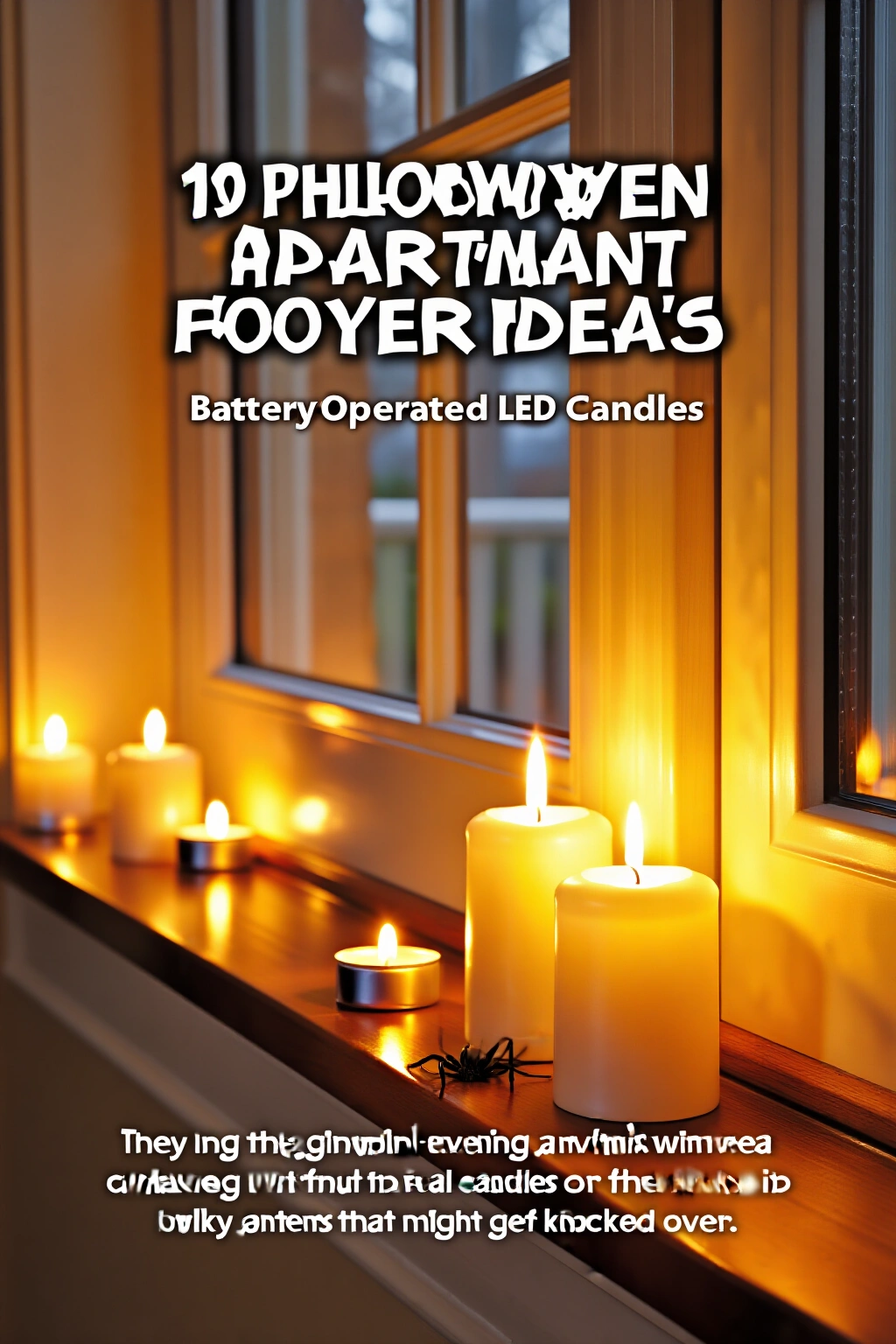 AI-created concept showing battery-operated led candles