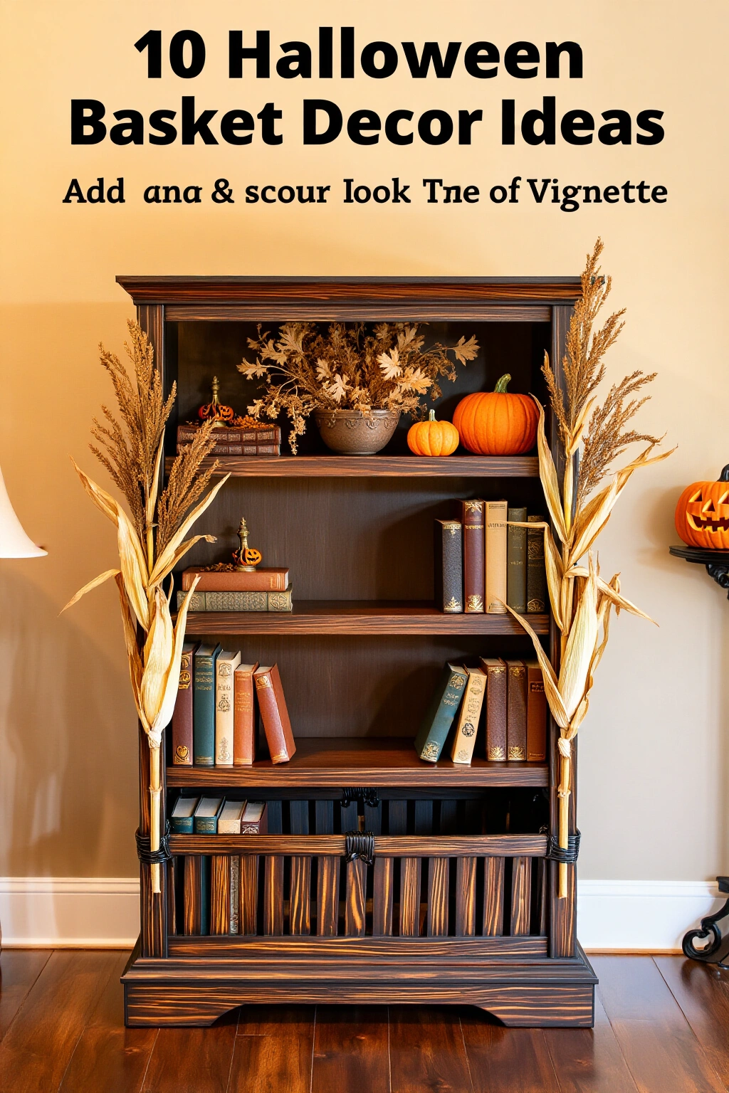 AI-created concept showing bookshelf vignette