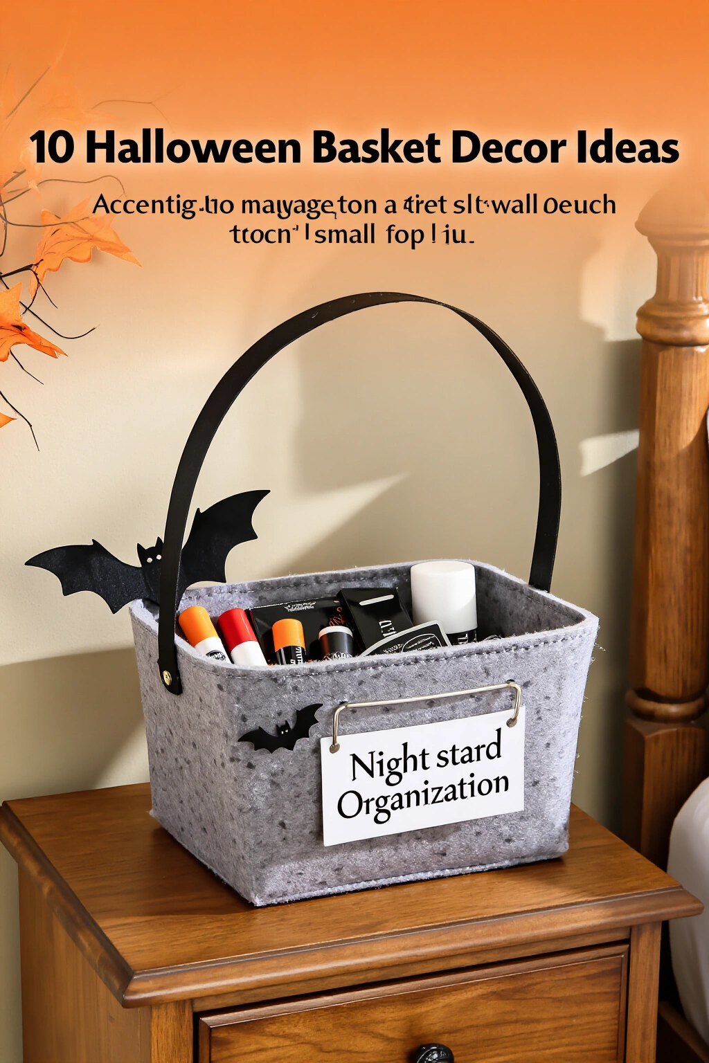 AI-created concept showing nightstand organization