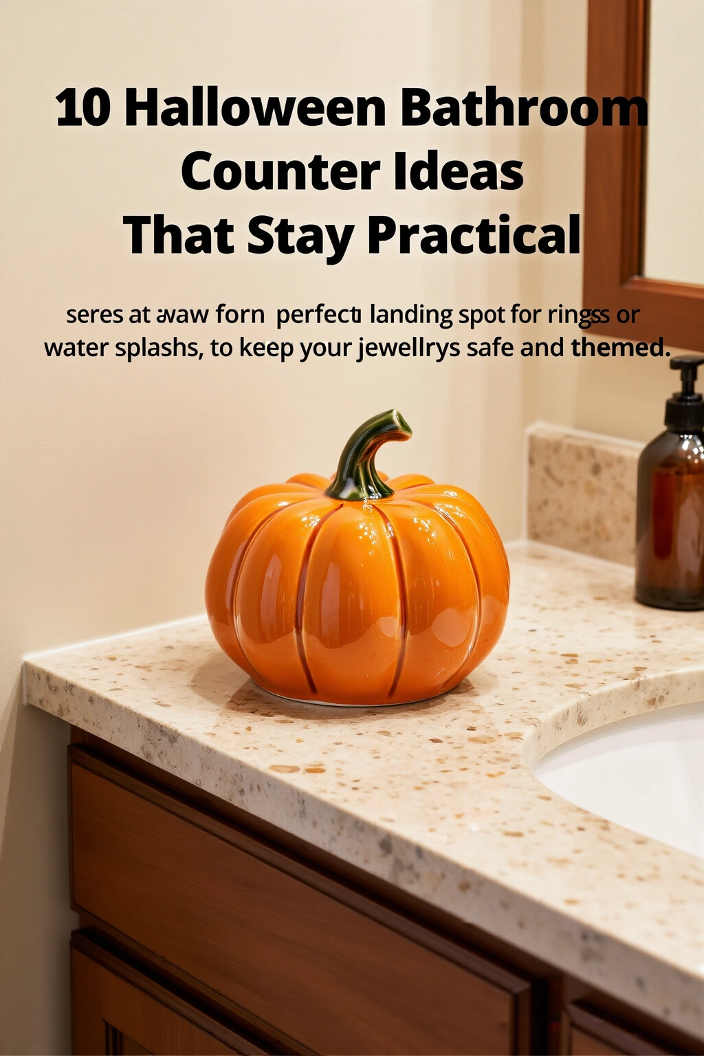 AI-created concept showing ceramic pumpkin trinket dish