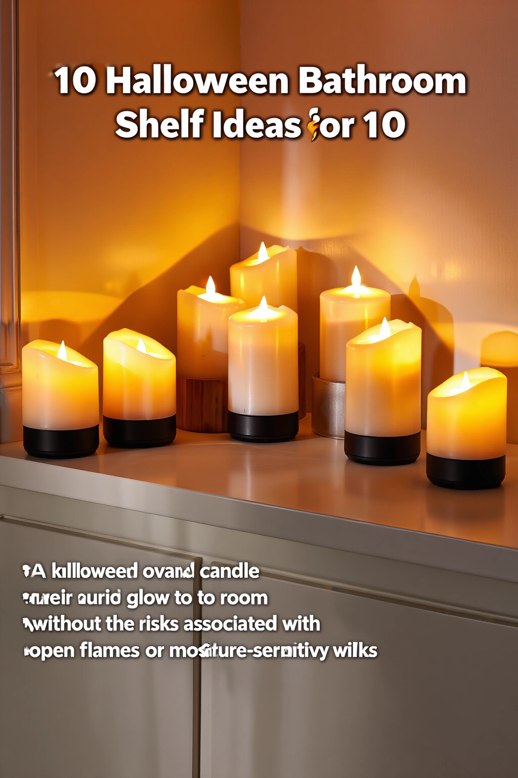 AI-created concept showing led pillar candles