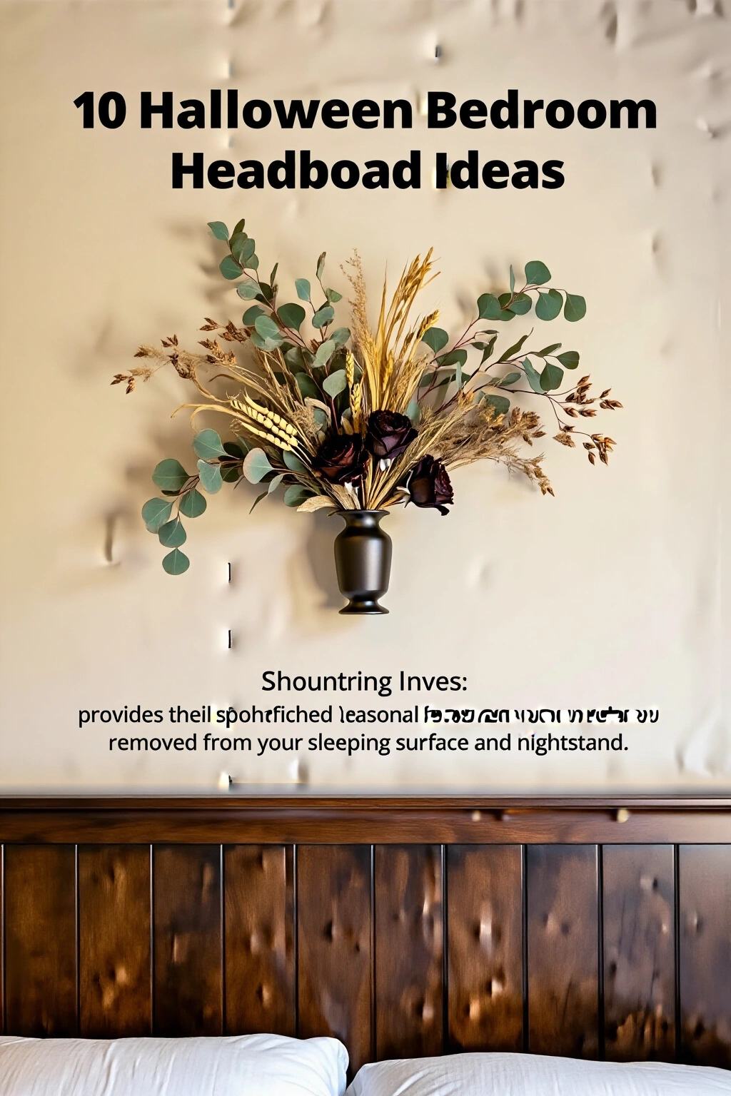 AI-created concept showing wall-mounted dried florals