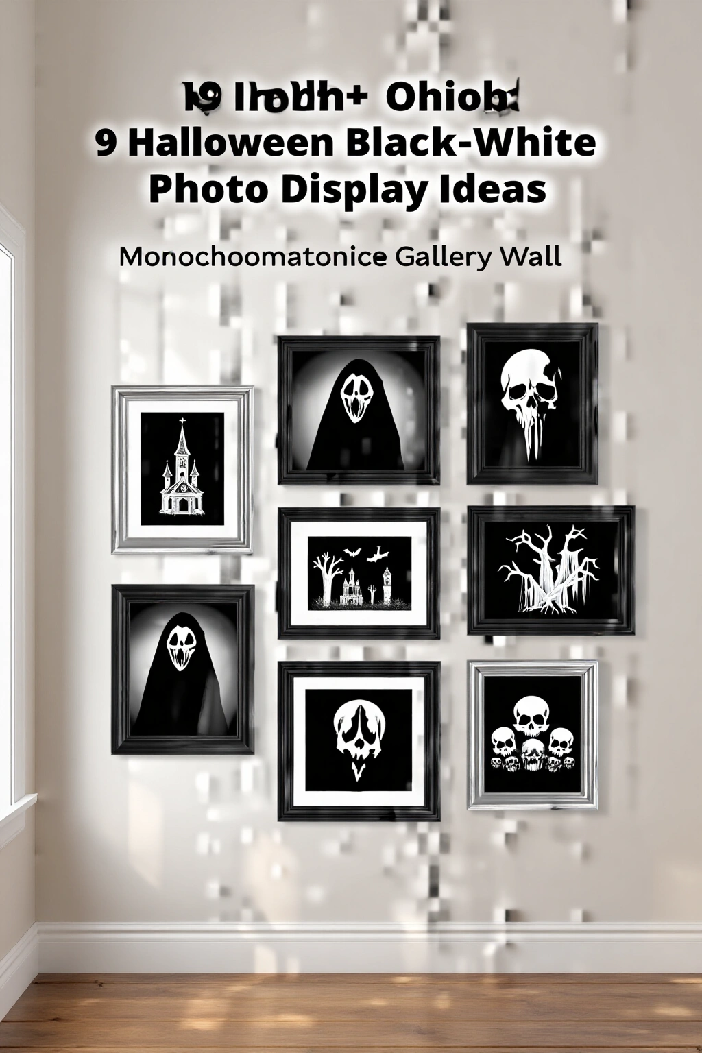 AI-created concept showing the monochromatic gallery wall