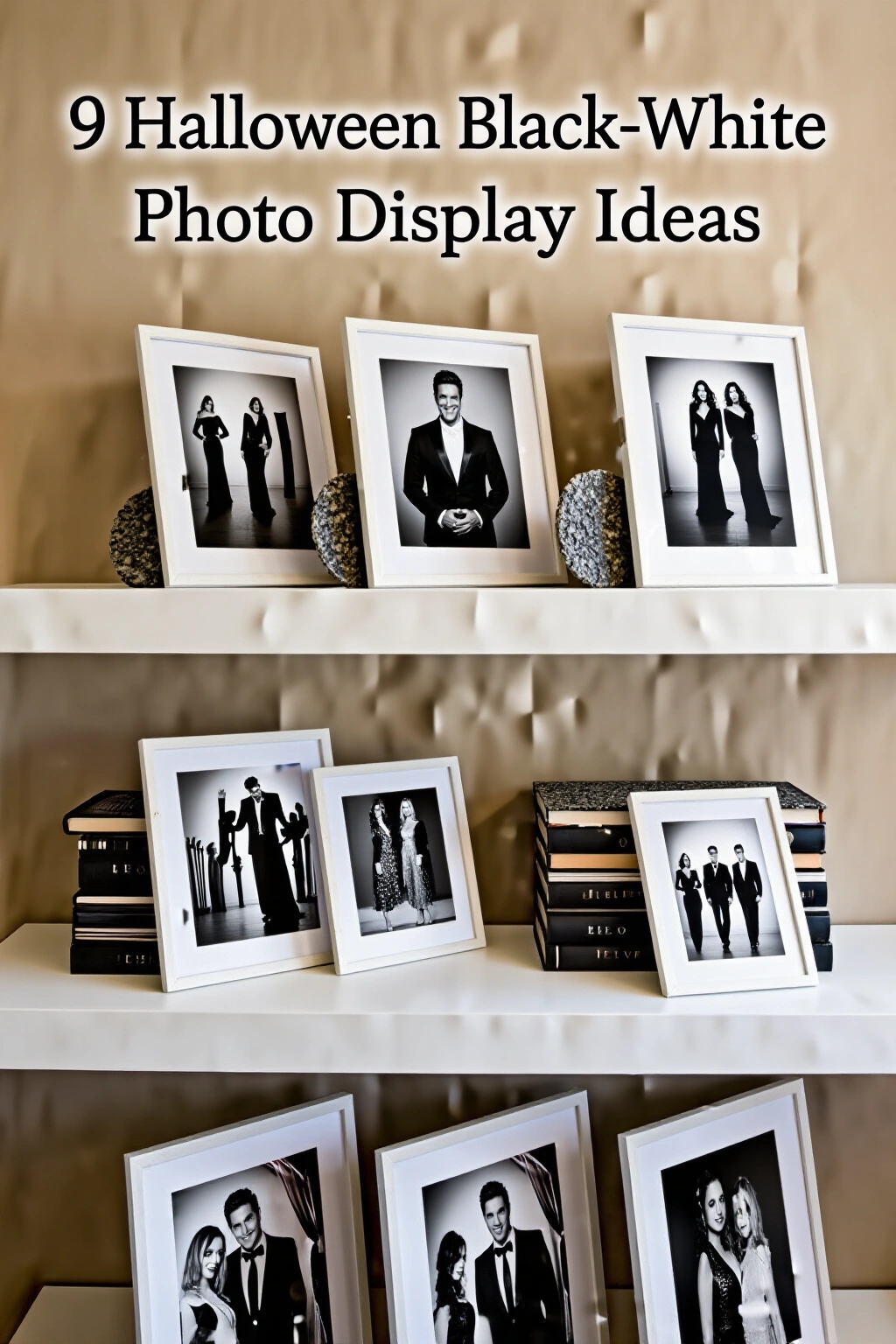 AI-created concept showing layered bookshelf vignettes