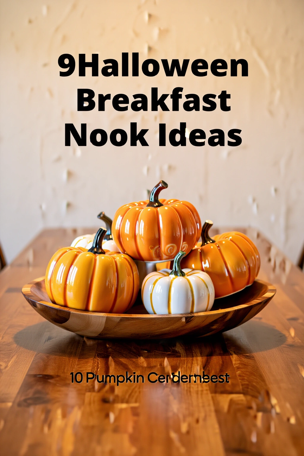 AI-created concept showing miniature pumpkin centerpiece