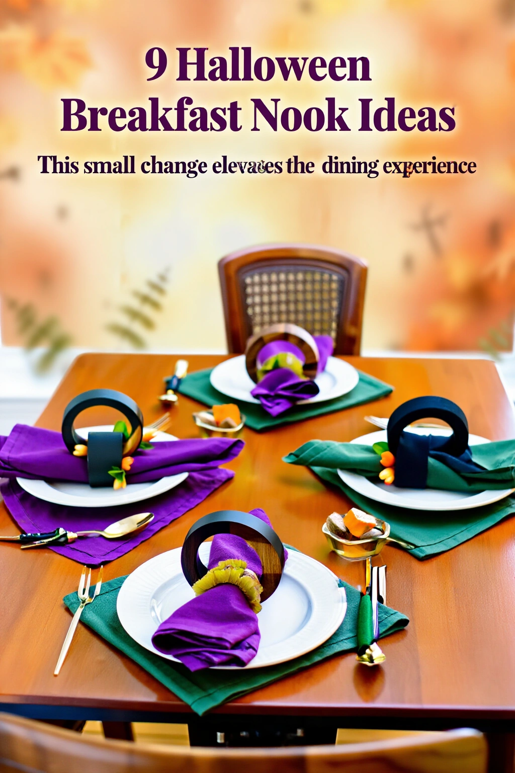 AI-created concept showing seasonal napkin rings