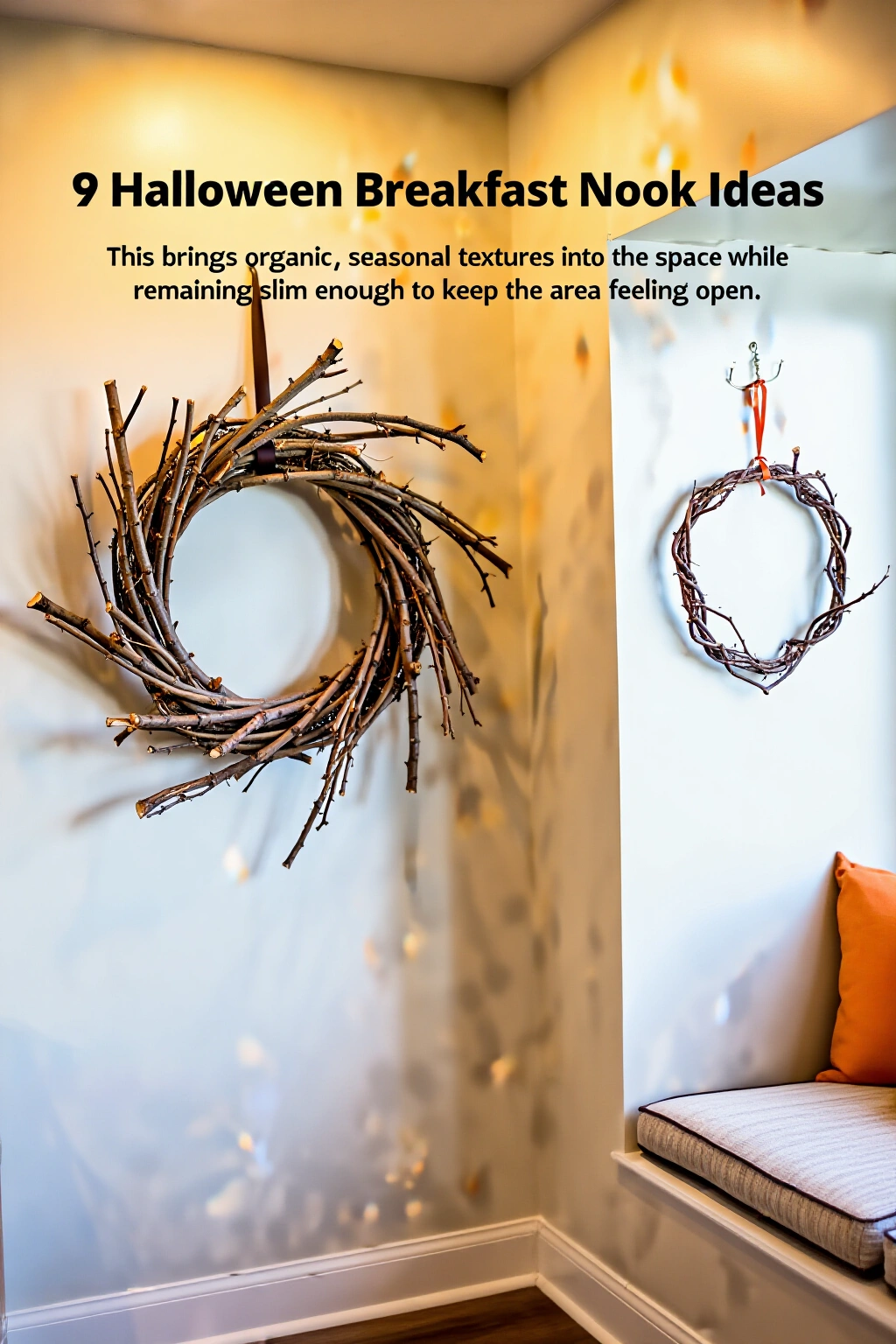 AI-created concept showing twig and vine wreath