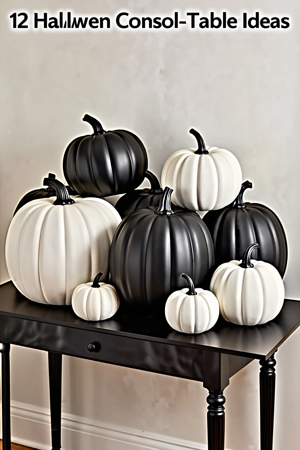 AI-created concept showing monochromatic pumpkin clusters