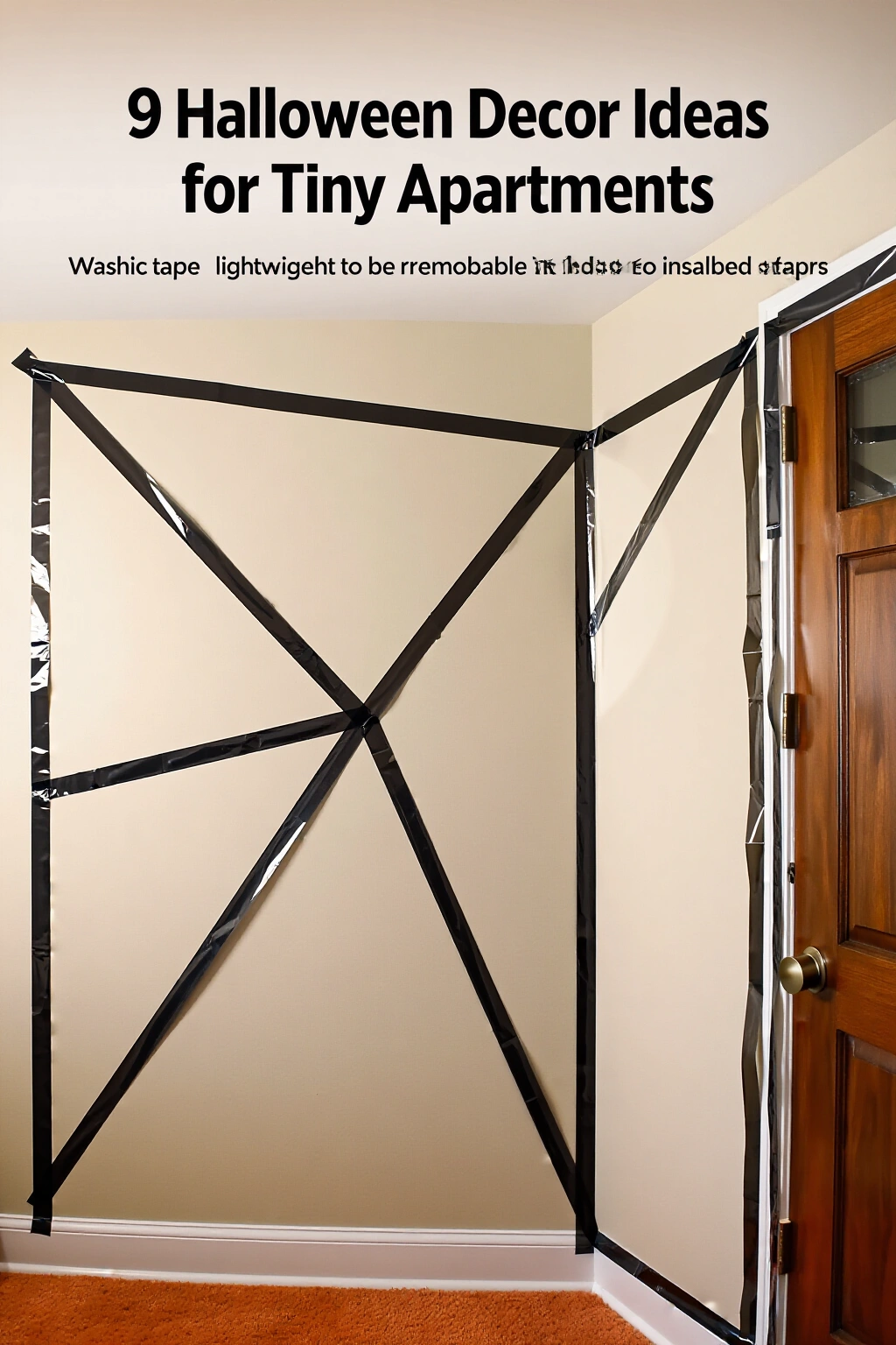 AI-created concept showing washi tape wall art