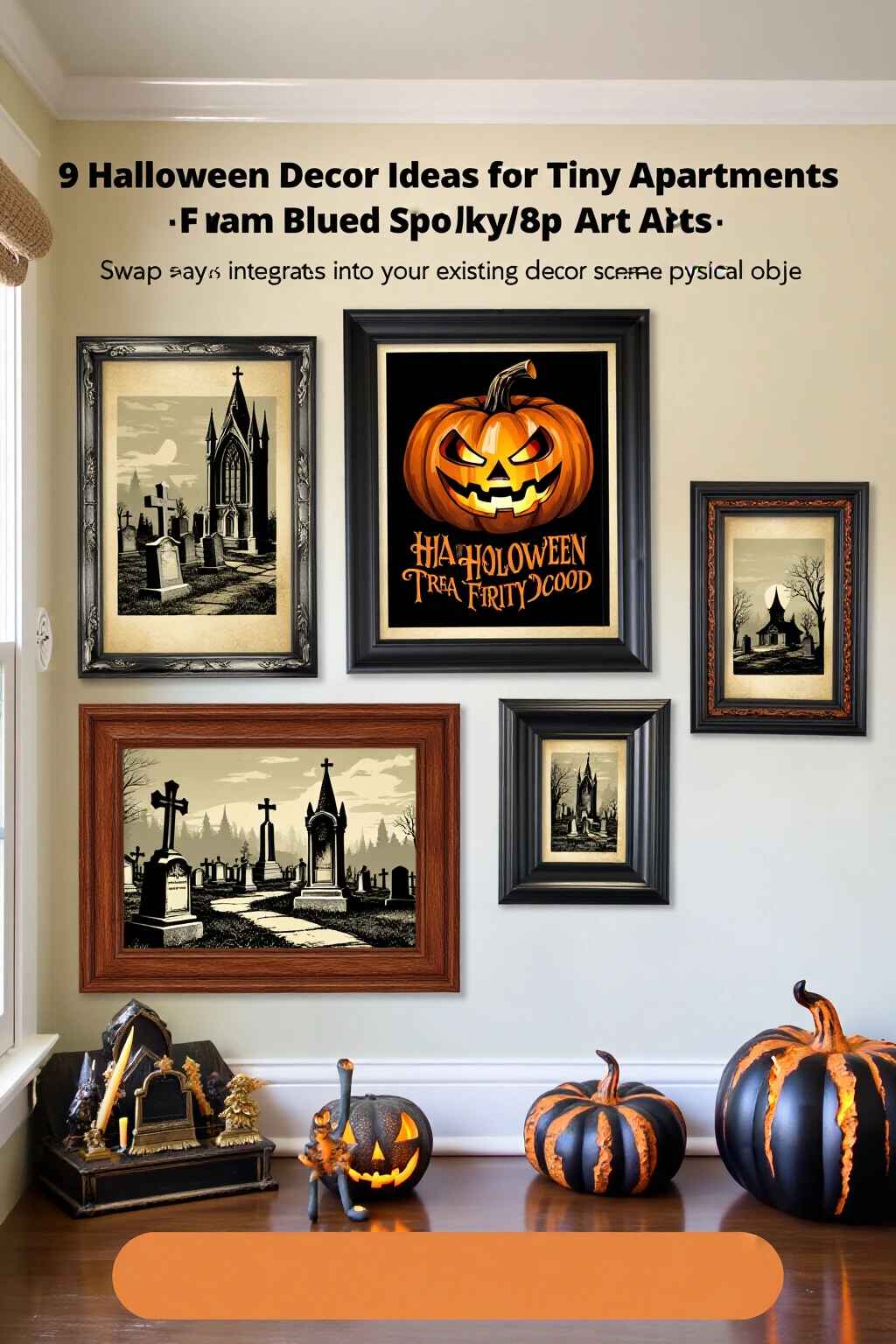 AI-created concept showing framed spooky art