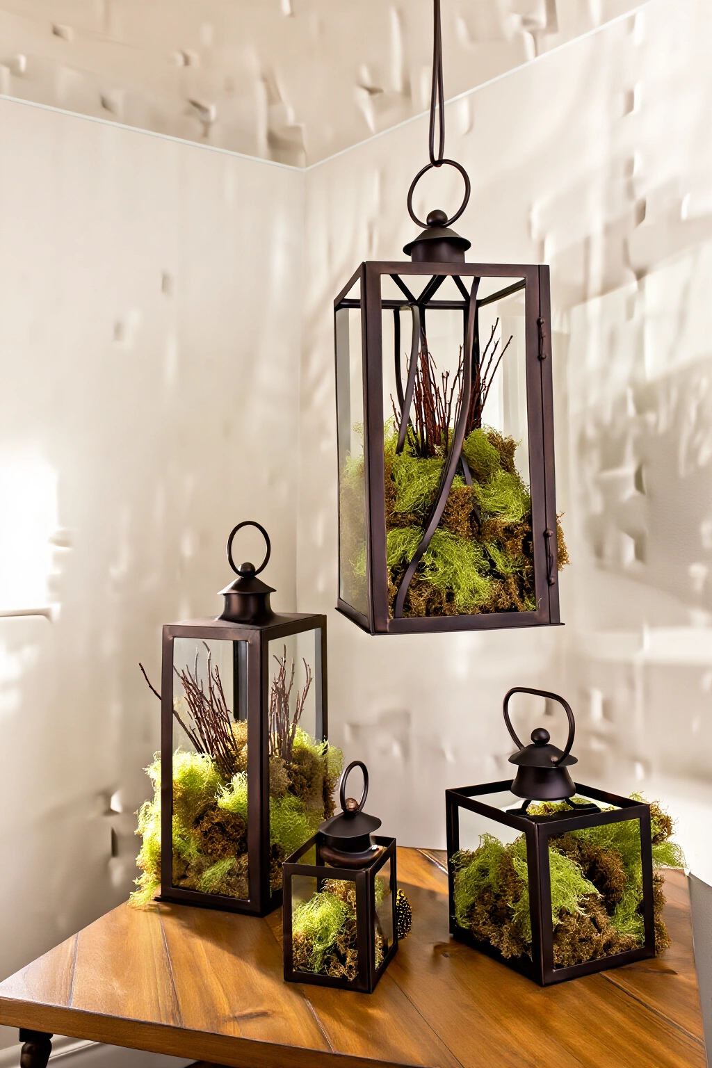 AI-created concept showing wrought iron lanterns