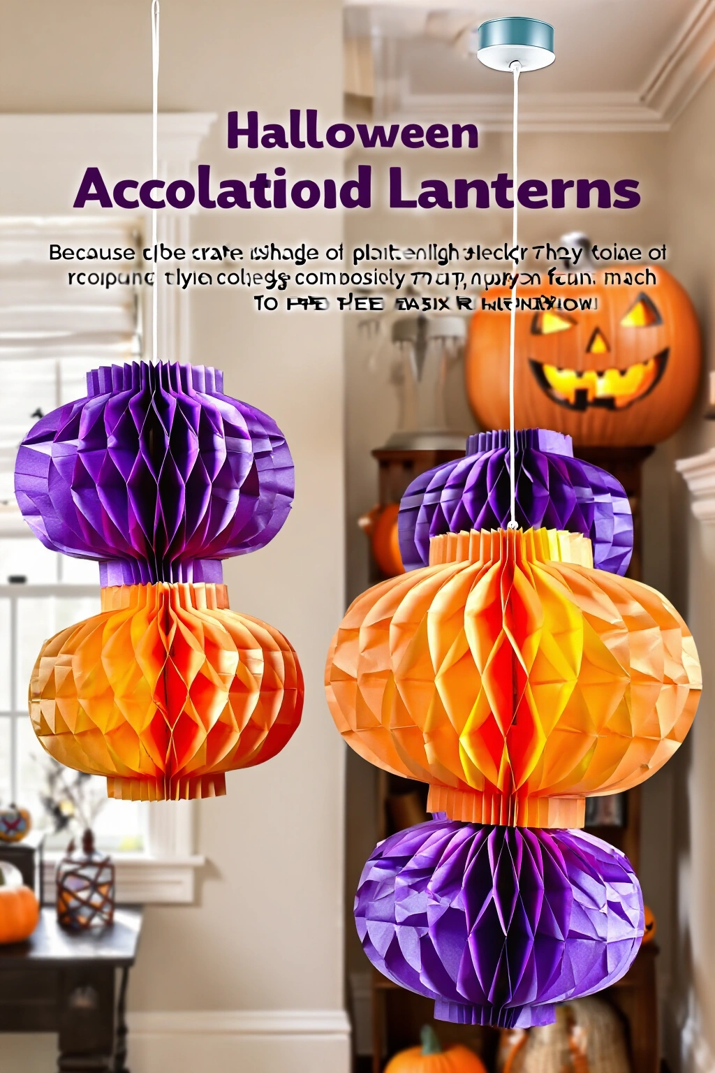 AI-created concept showing paper accordion lanterns