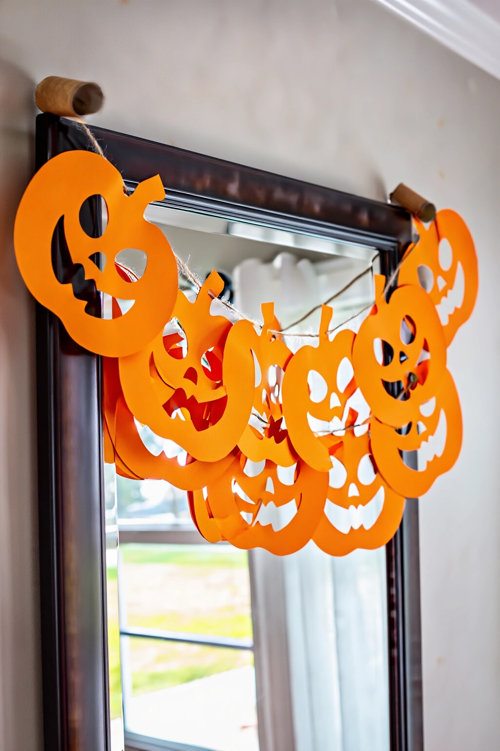 AI-created concept showing cardstock pumpkin garlands