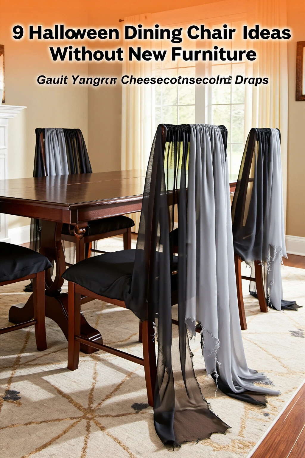 AI-created concept showing gauzy cheesecloth drapes