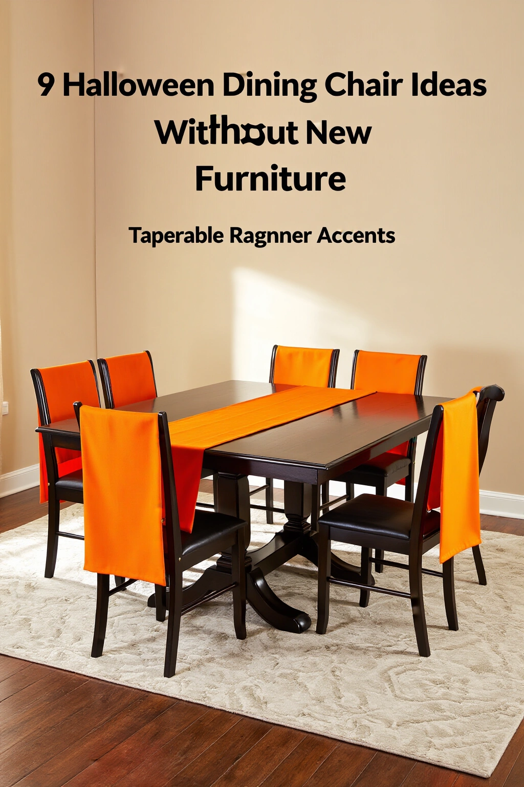 AI-created concept showing tapered table runner accents