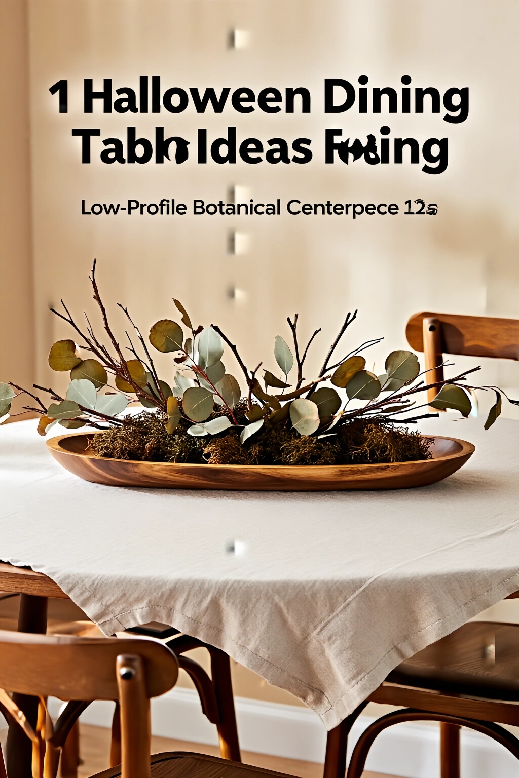 AI-created concept showing low-profile botanical centerpiece