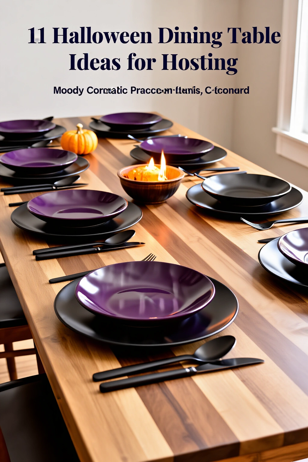 AI-created concept showing moody ceramic place settings