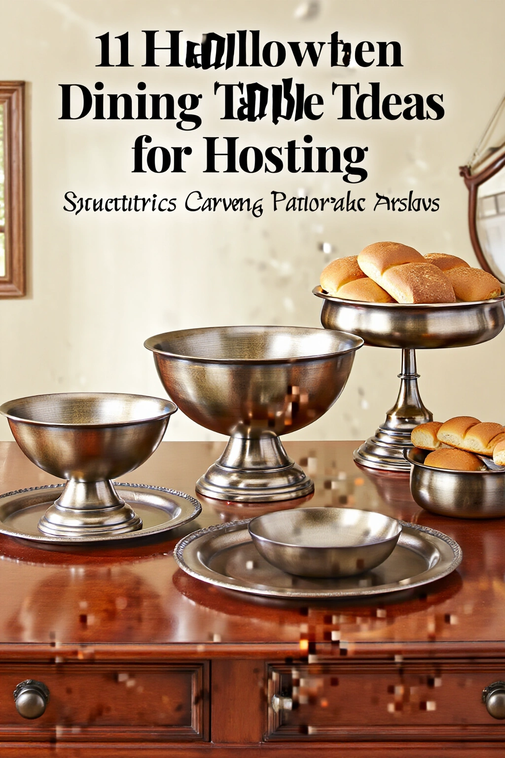 AI-created concept showing metallic serving vessels