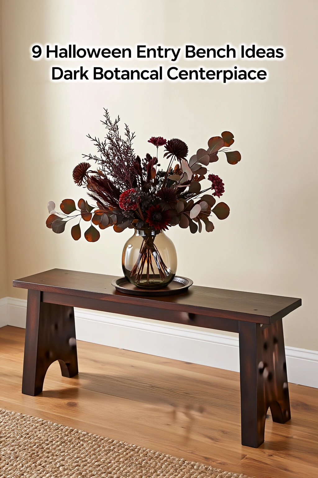 AI-created concept showing dark botanical centerpiece