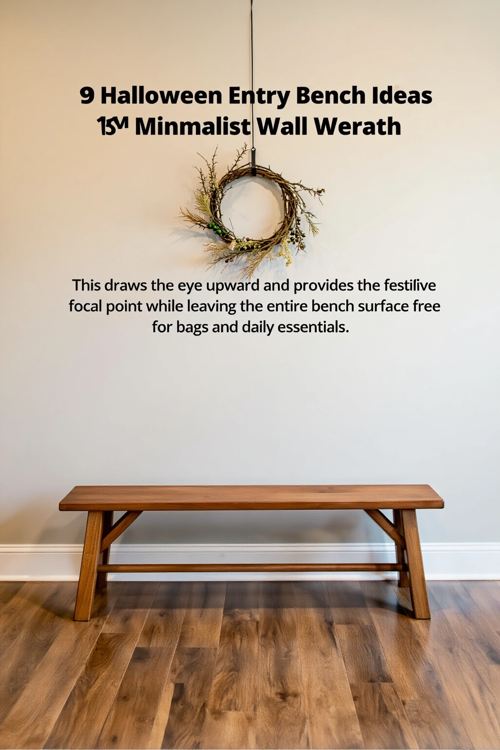 AI-created concept showing minimalist wall wreath