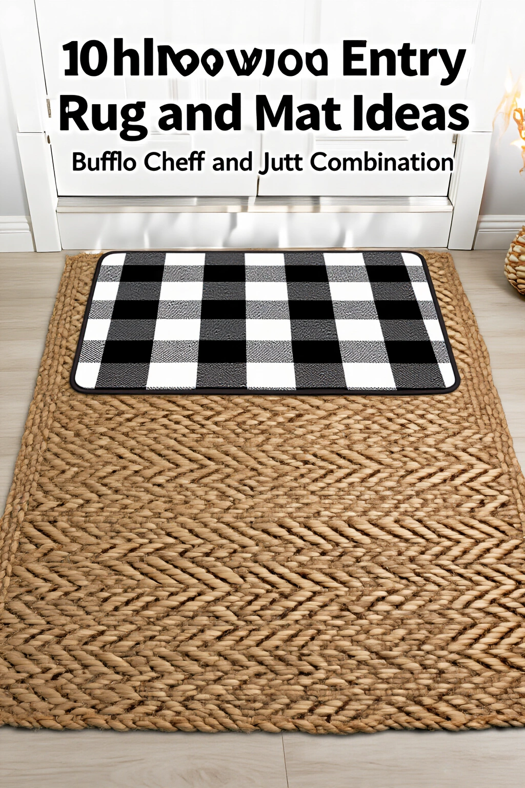 AI-created concept showing buffalo check and jute combination