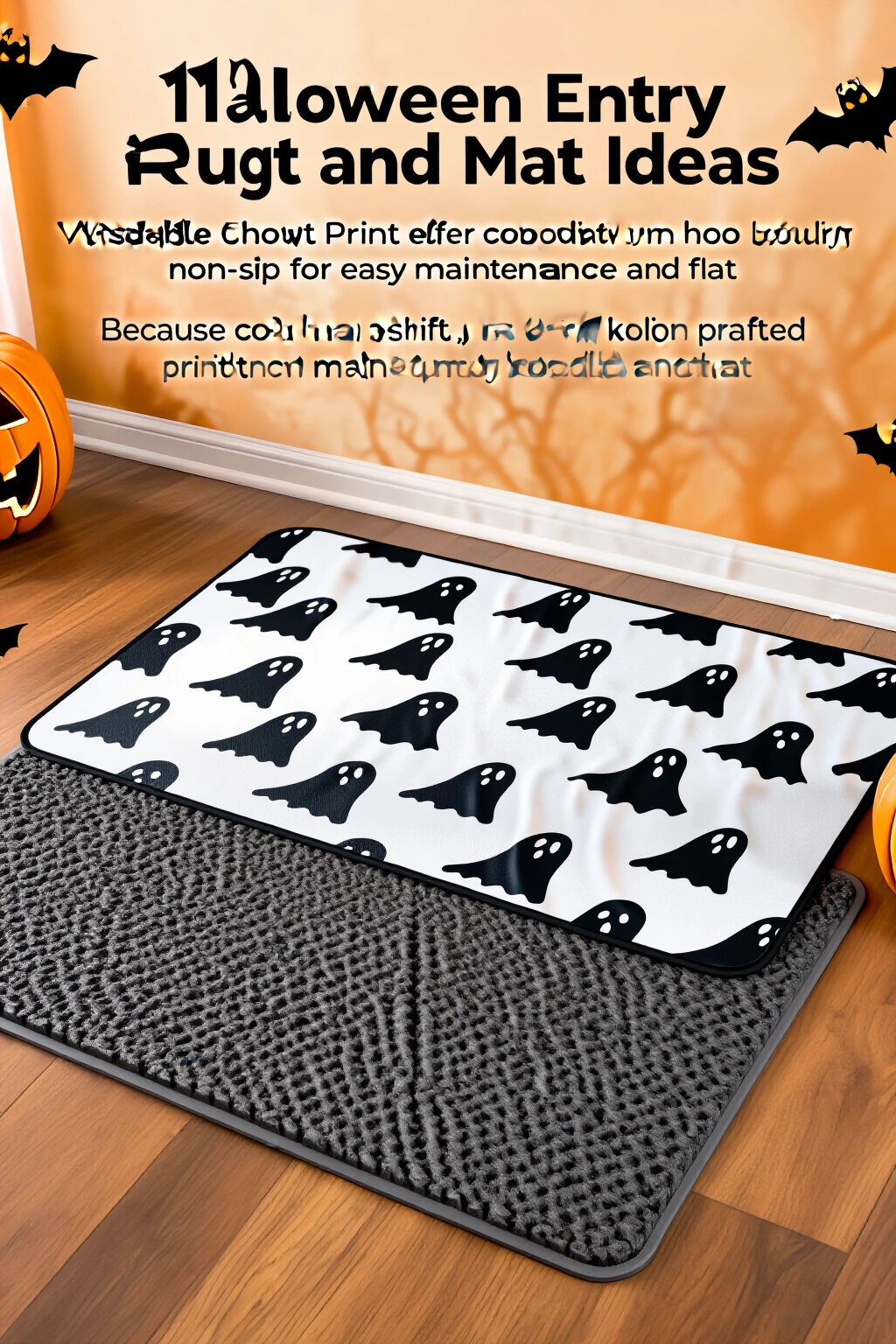 AI-created concept showing washable ghost print mat