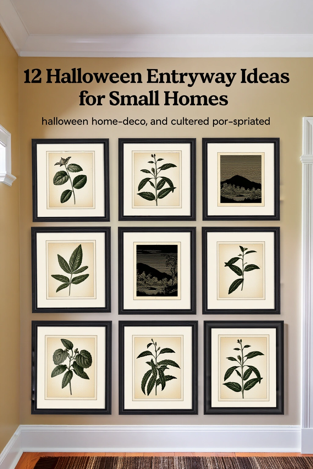 AI-created concept showing framed spooky prints