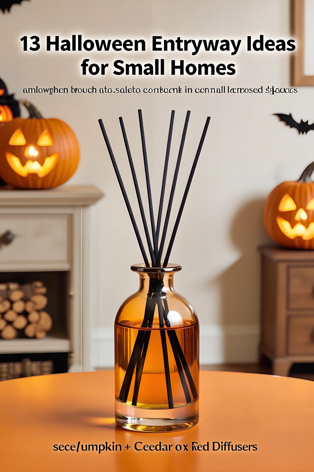 AI-created concept showing scented reed diffusers
