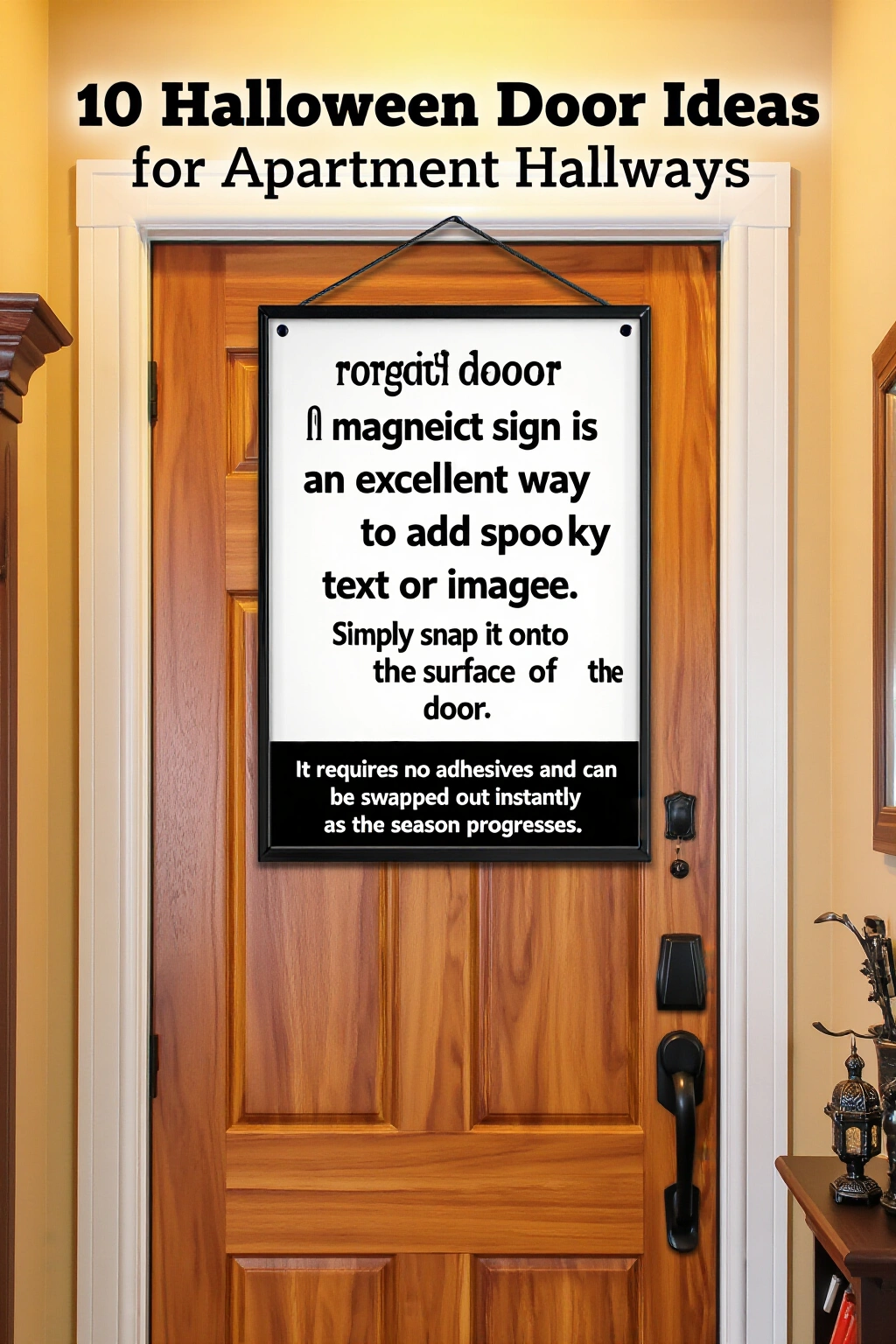 AI-created concept showing magnetic door sign