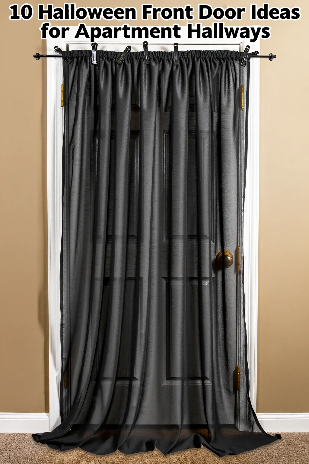 AI-created concept showing fabric door banner