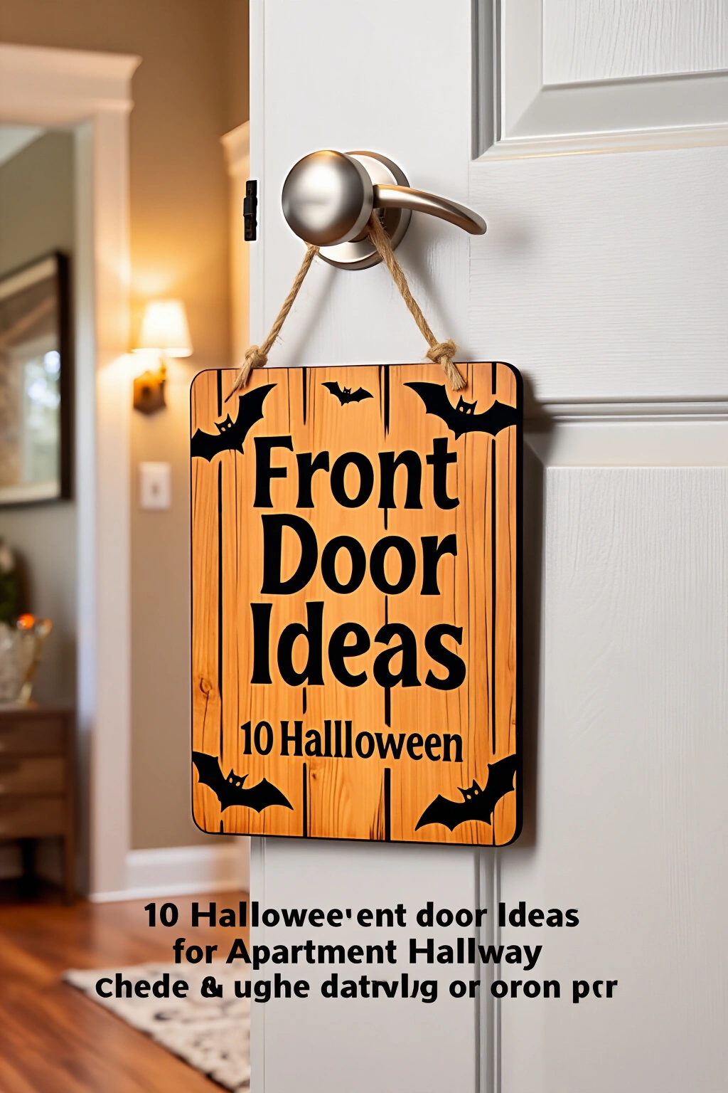 AI-created concept showing spooky door hanger