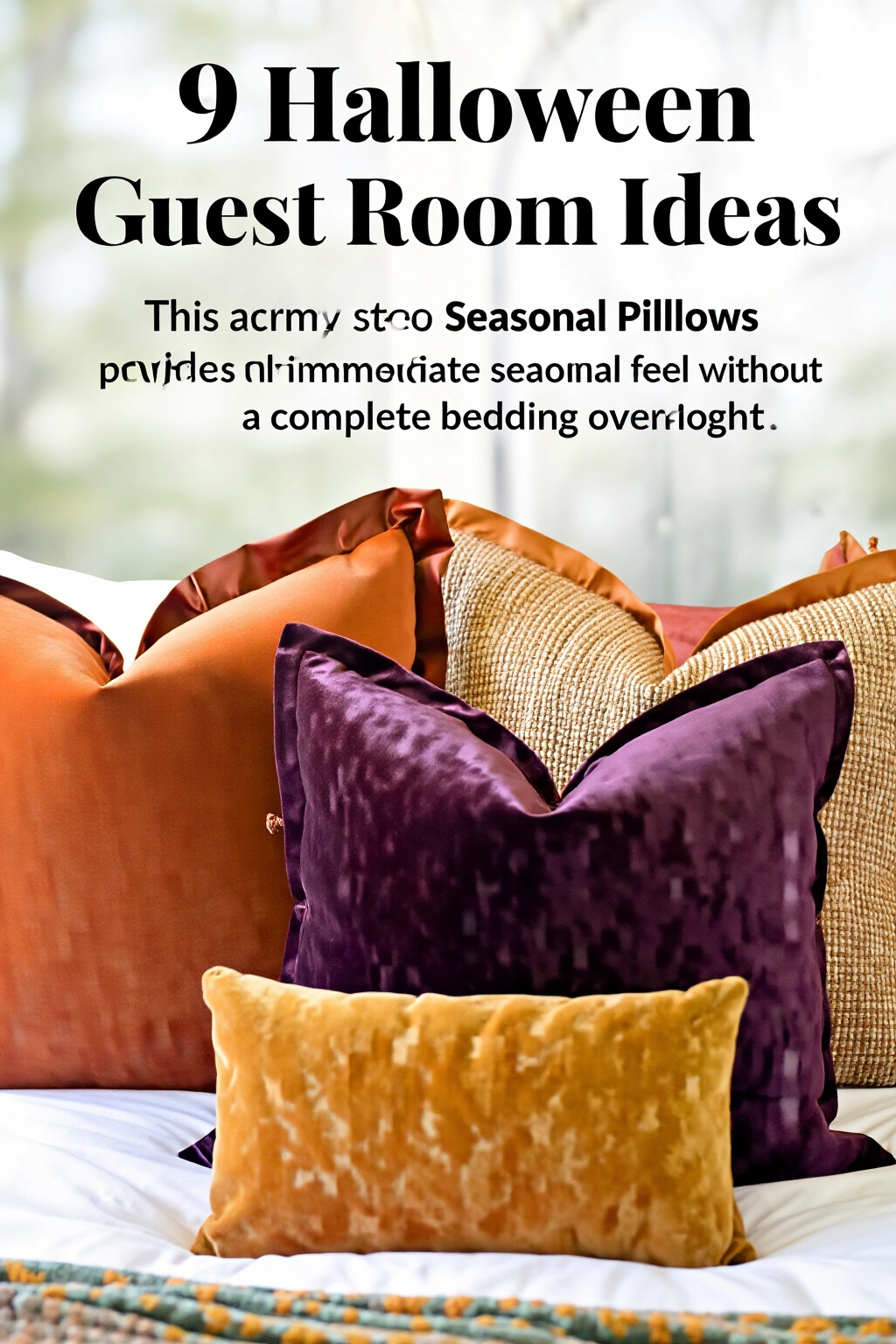 AI-created concept showing textured seasonal pillows