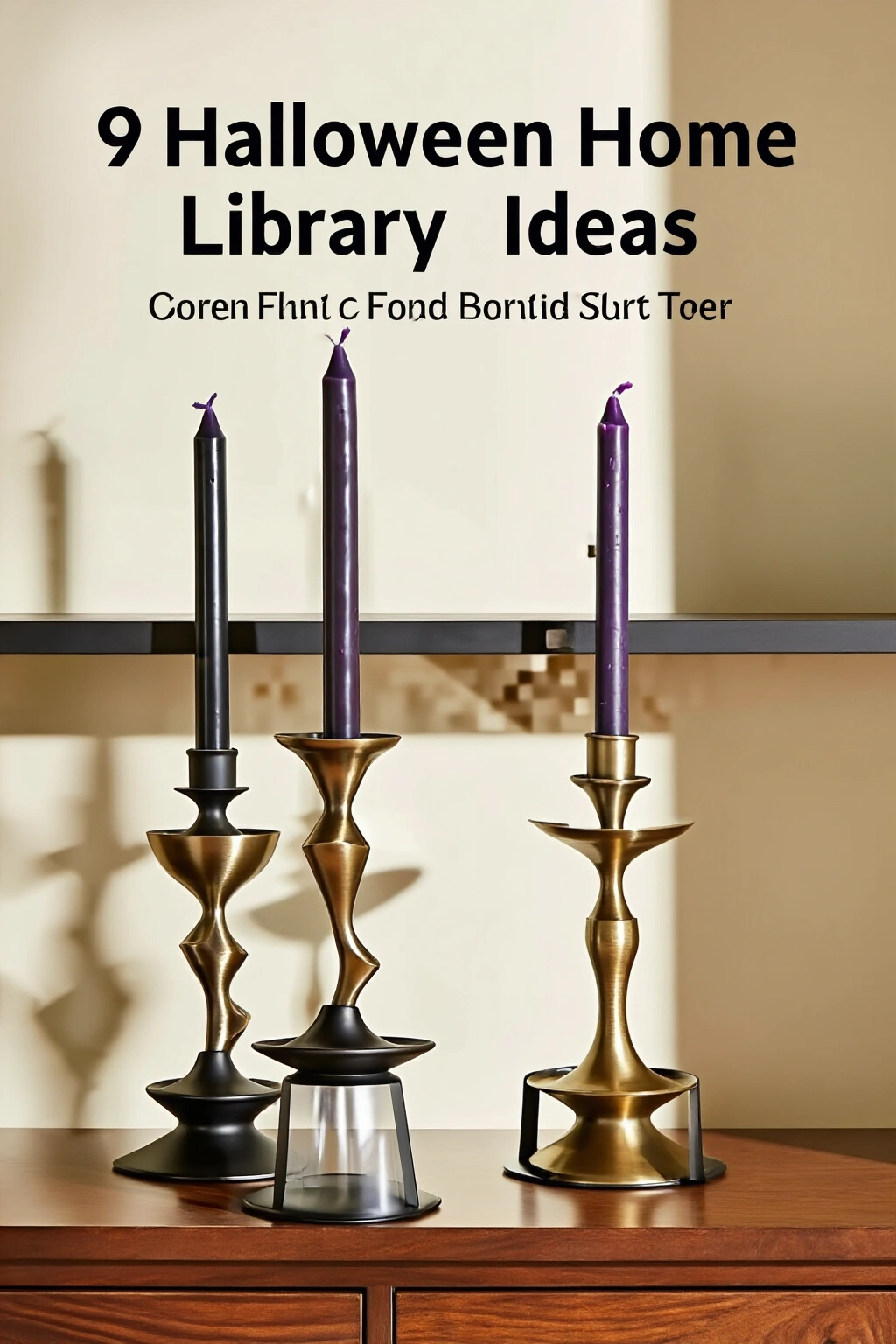 AI-created concept showing taper candle holders