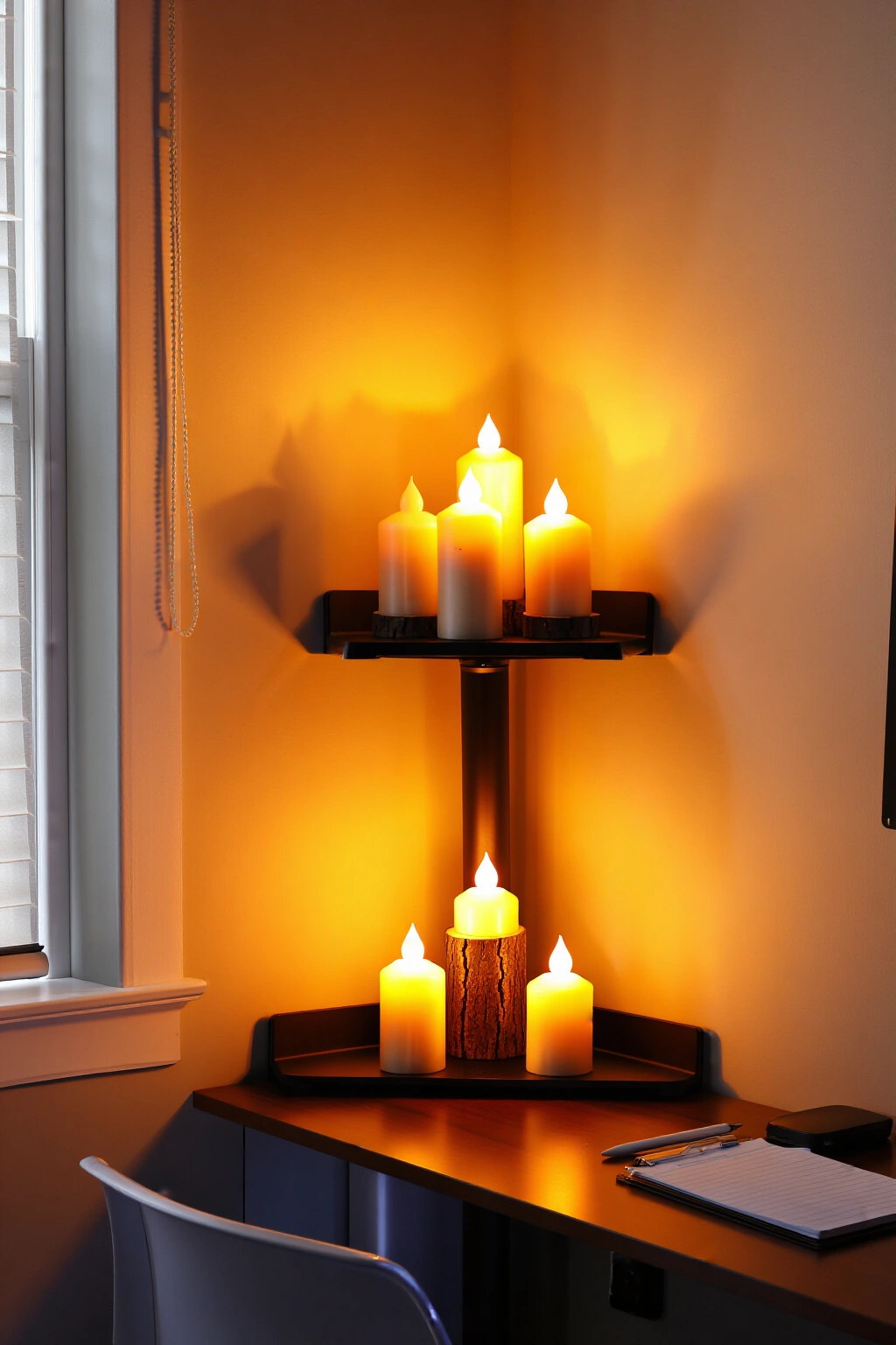 AI-created concept showing led flameless candles