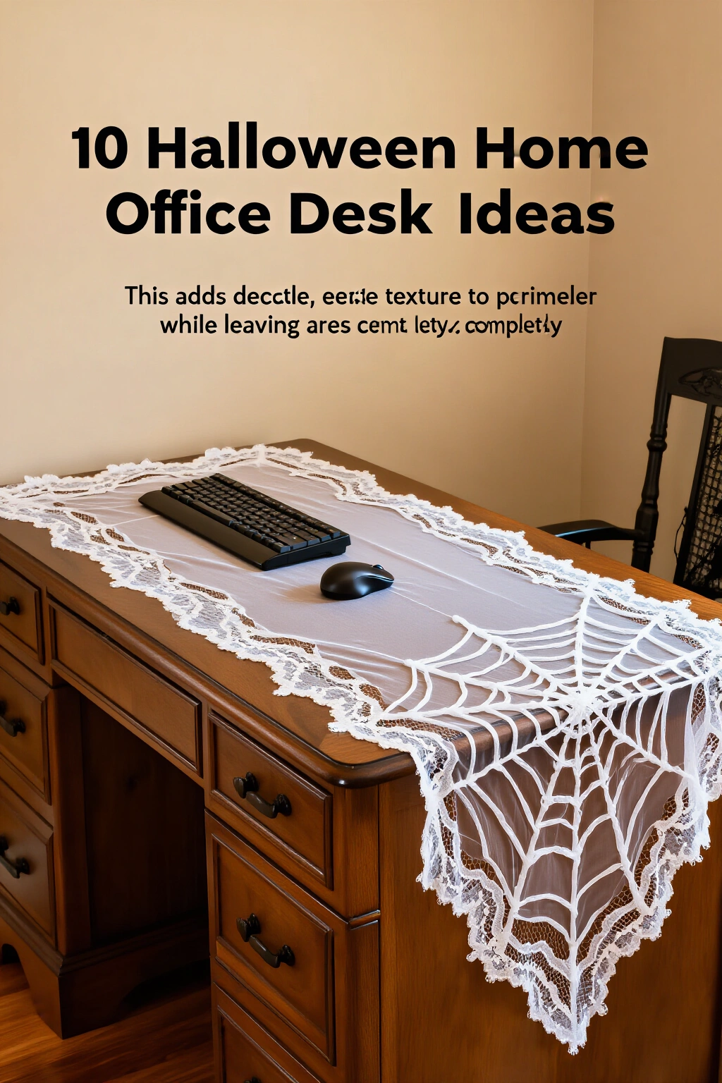 AI-created concept showing spider web lace runner
