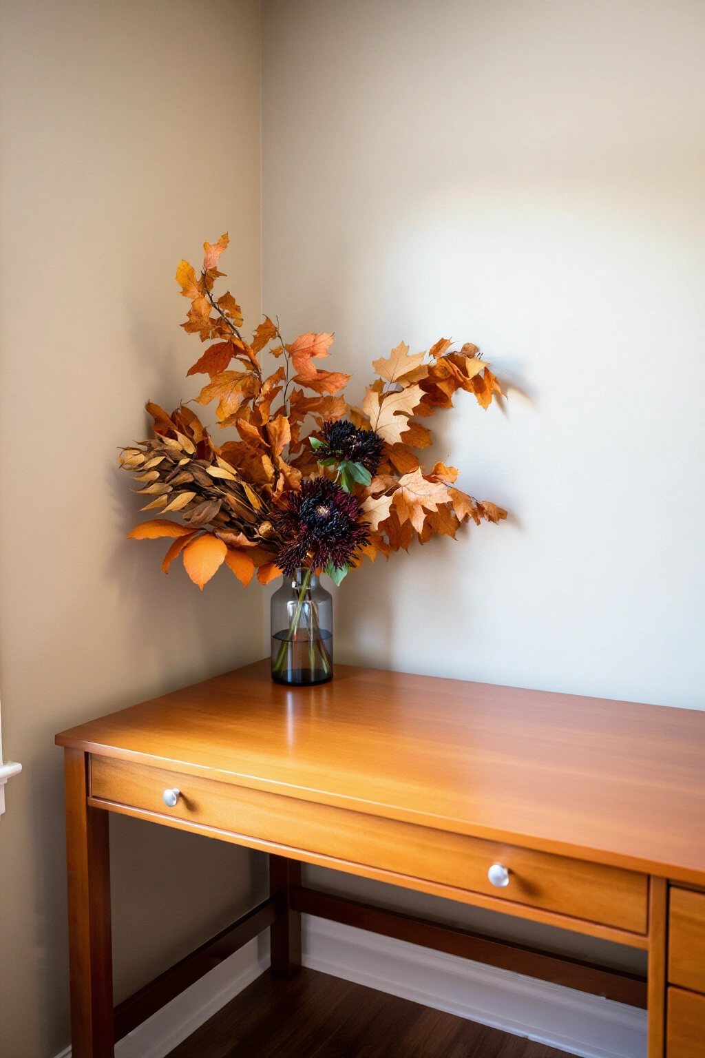 AI-created concept showing dried autumn foliage