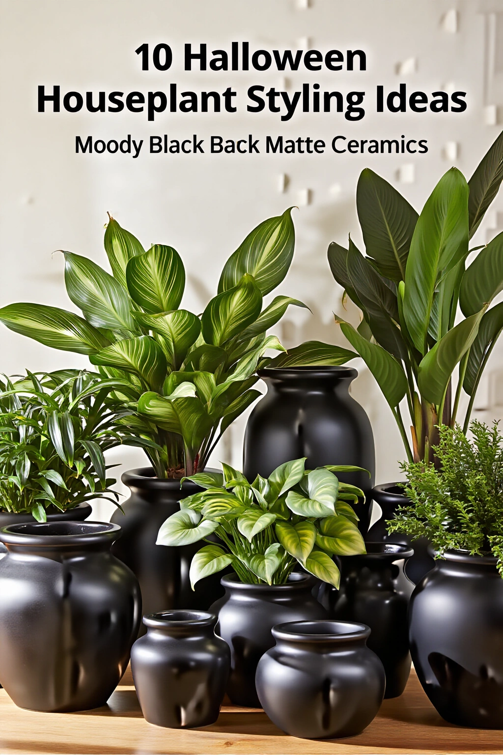 AI-created concept showing moody black matte ceramics