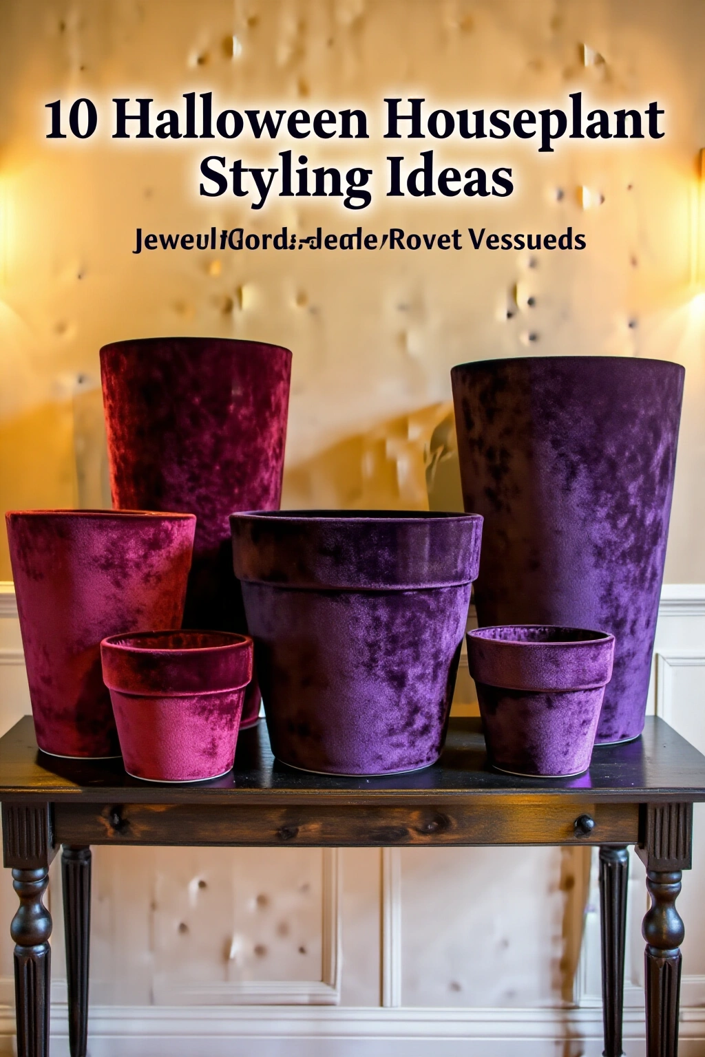 AI-created concept showing jewel-toned velvet vessels