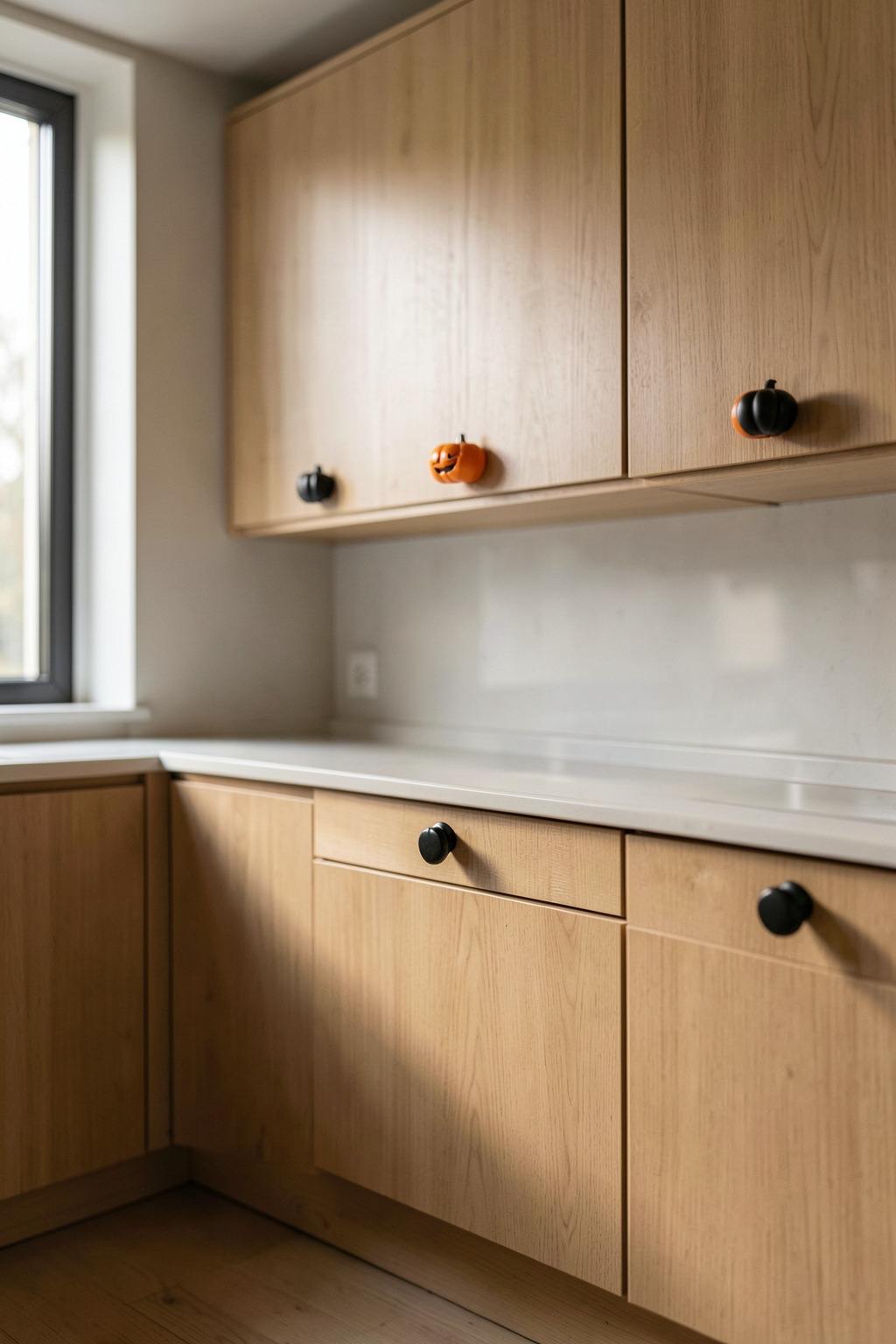 AI-created concept showing seasonal cabinet hardware