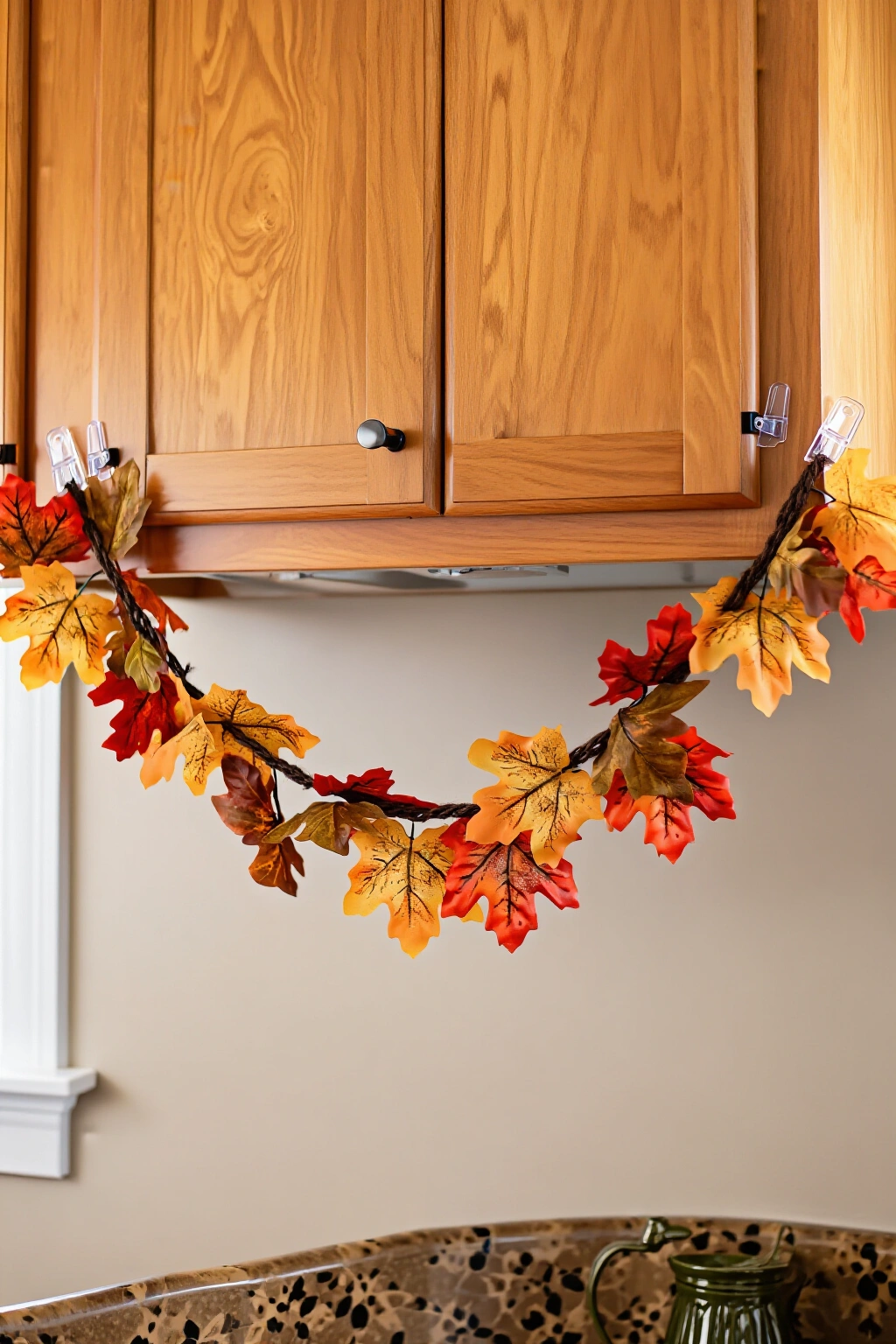 AI-created concept showing cabinet underside garlands