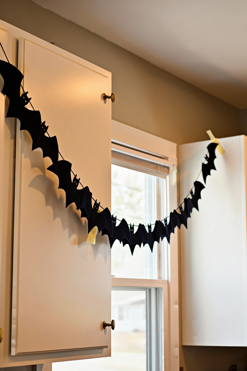 AI-created concept showing felt bat banners