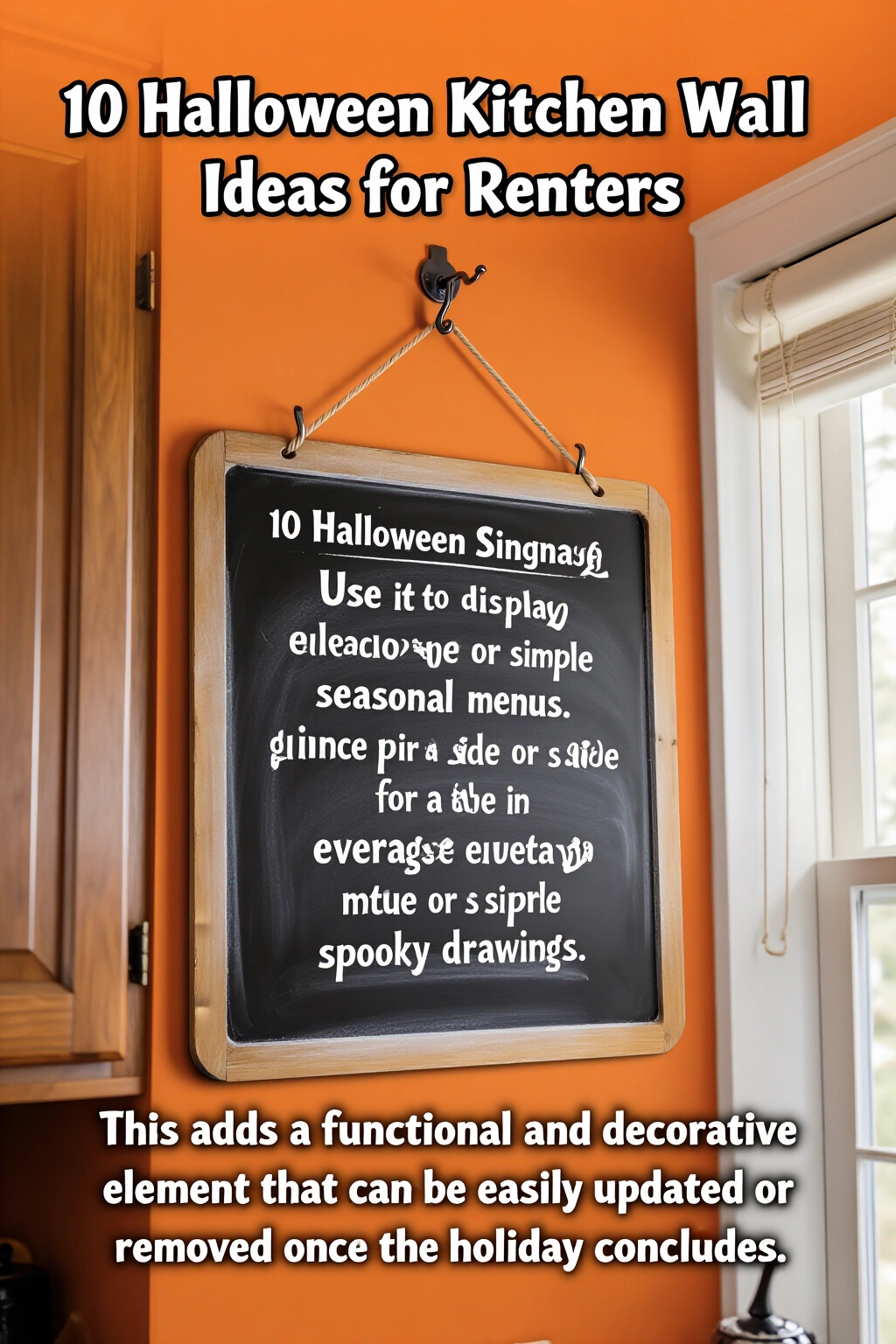 AI-created concept showing hanging chalkboard signage
