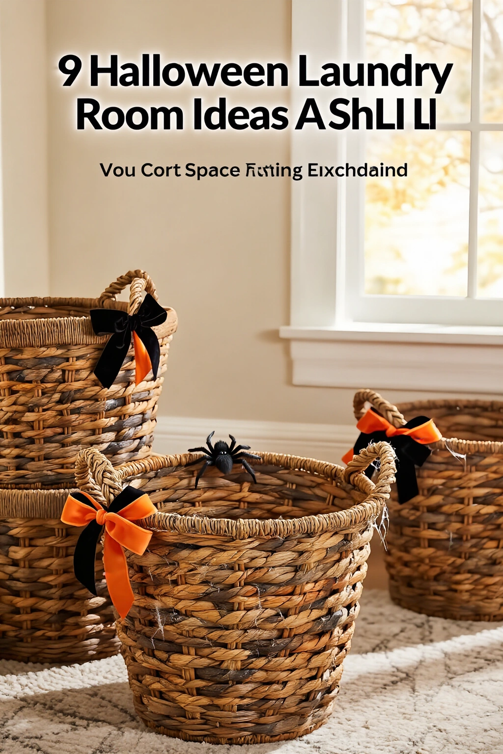 AI-created concept showing spooky woven baskets