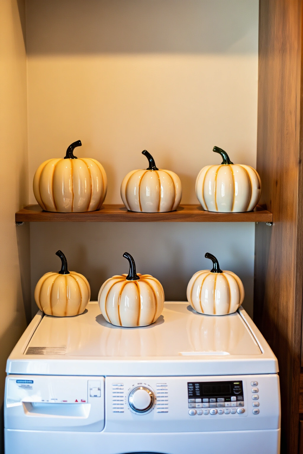 AI-created concept showing small ceramic pumpkin accents