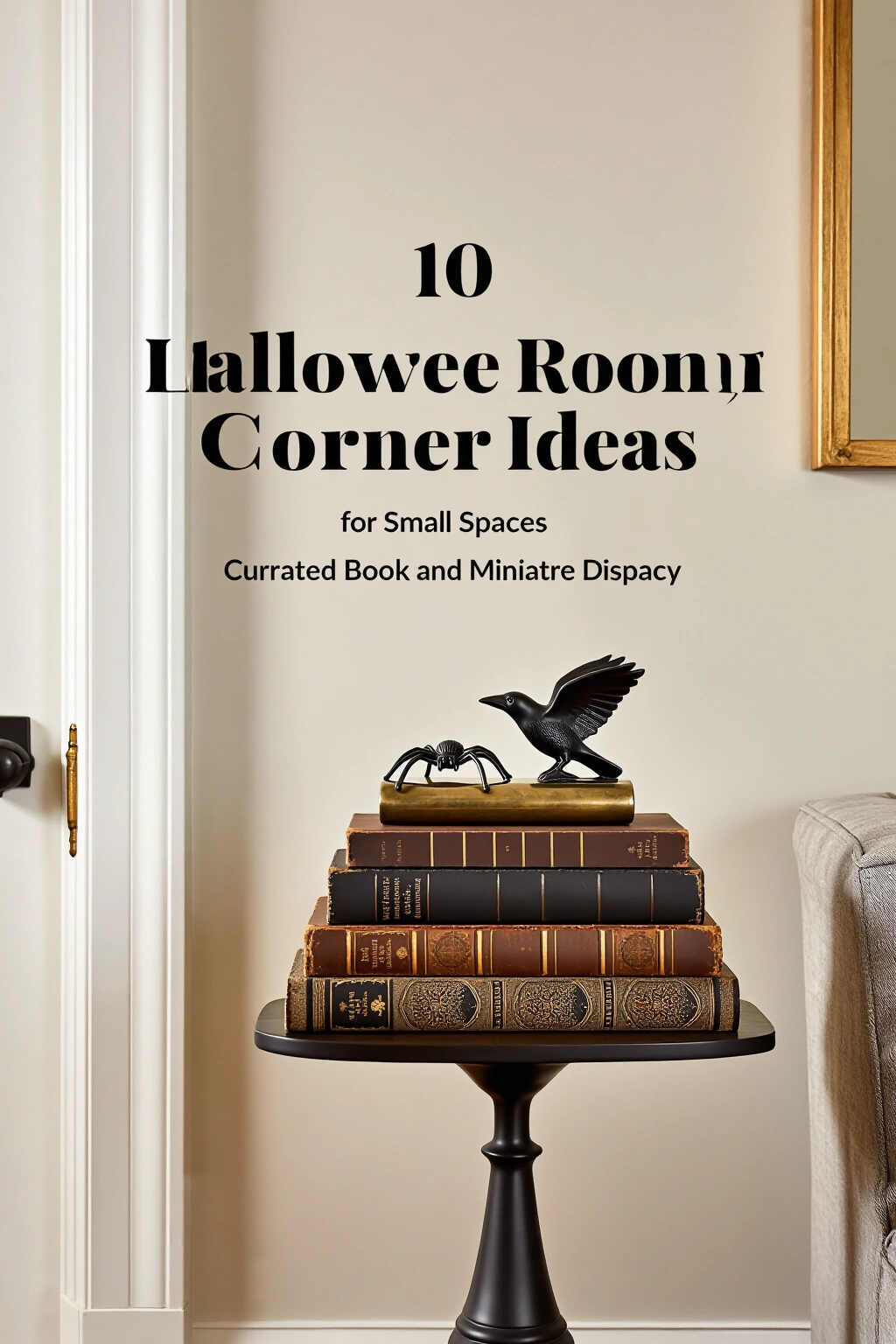 AI-created concept showing curated book and miniature display